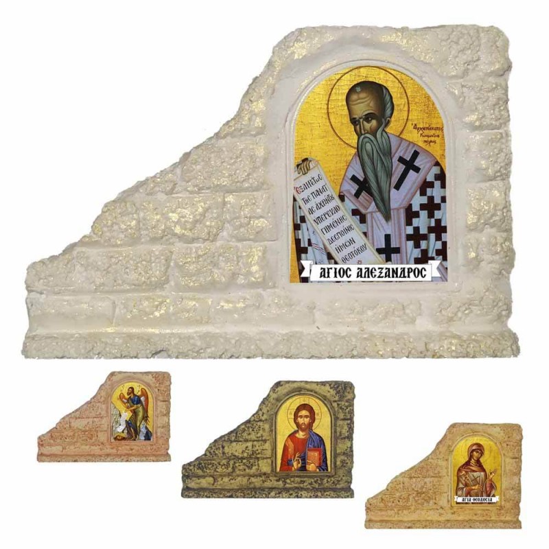 ΑΓΙΟΣ ΑΛΕΞΑΝΔΡΟΣ - Επιτραπέζια Κεραμική Εικονίτσα για Μπομπονιέρα