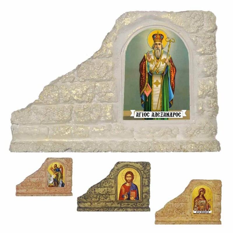 ΑΓΙΟΣ ΑΛΕΞΑΝΔΡΟΣ - Επιτραπέζια Κεραμική Εικονίτσα για Μπομπονιέρα