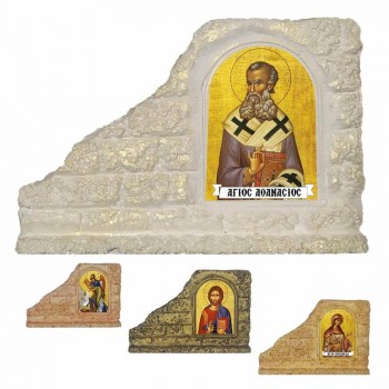 ΑΓΙΟΣ ΑΘΑΝΑΣΙΟΣ - Επιτραπέζια Κεραμική Εικονίτσα για Μπομπονιέρα