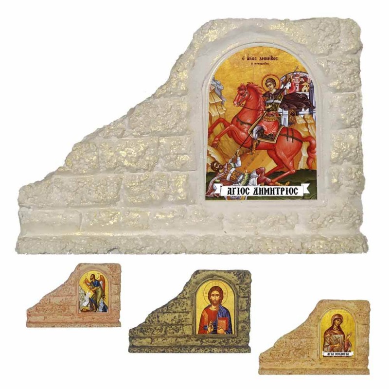 ΑΓΙΟΣ ΔΗΜΗΤΡΙΟΣ - Επιτραπέζια Κεραμική Εικονίτσα για Μπομπονιέρα