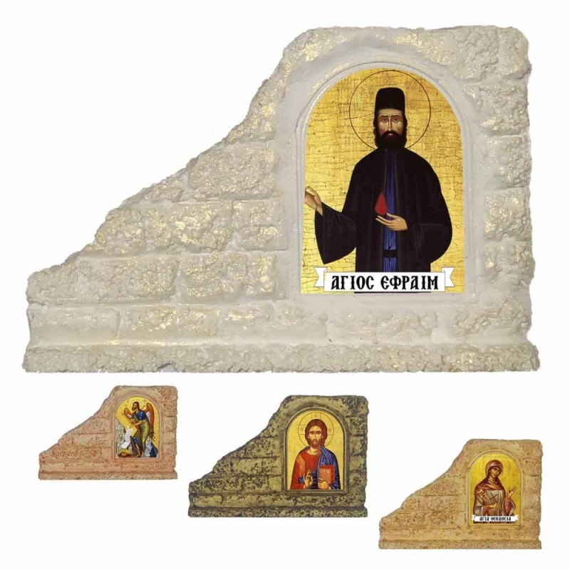 ΑΓΙΟΣ ΕΦΡΑΙΜ - Επιτραπέζια Κεραμική Εικονίτσα για Μπομπονιέρα