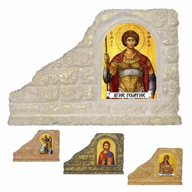ΑΓΙΟΣ ΓΕΩΡΓΙΟΣ - Επιτραπέζια Κεραμική Εικονίτσα για Μπομπονιέρα