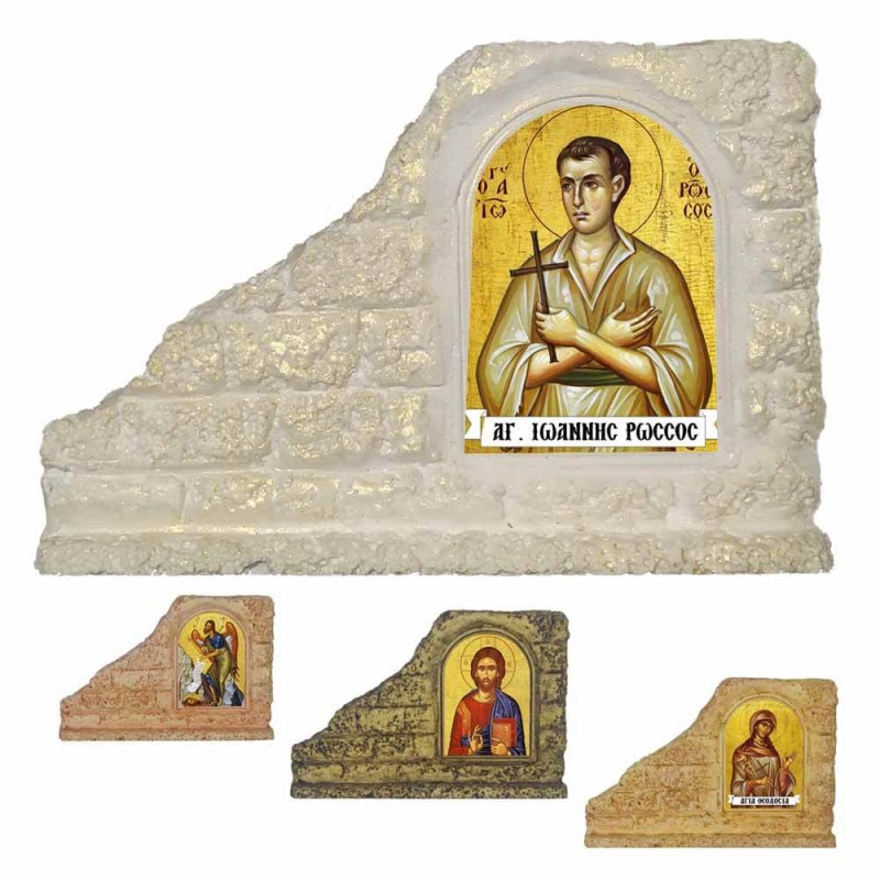 ΑΓΙΟΣ ΙΩΑΝΝΗΣ ΡΩΣΟΣ - Επιτραπέζια Κεραμική Εικονίτσα για Μπομπονιέρα