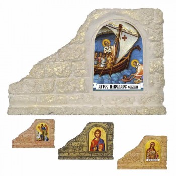 ΑΓΙΟΣ ΝΙΚΟΛΑΟΣ - Επιτραπέζια Κεραμική Εικονίτσα για Μπομπονιέρα