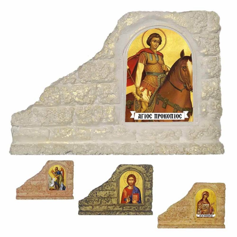 ΑΓΙΟΣ ΠΡΟΚΟΠΙΟΣ - Επιτραπέζια Κεραμική Εικονίτσα για Μπομπονιέρα