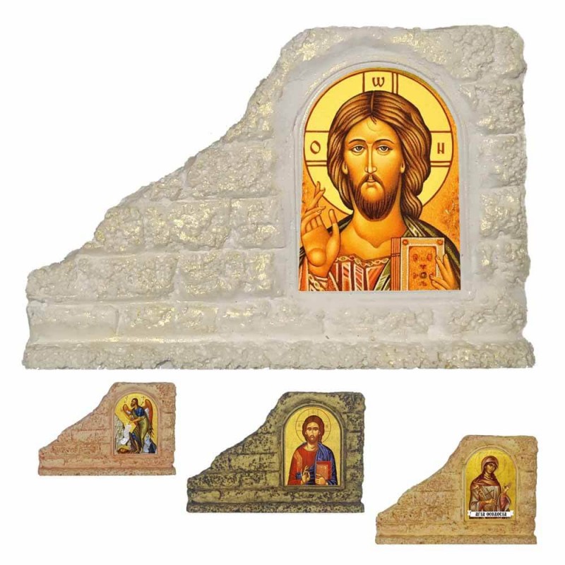 ΙΗΣΟΥΣ ΧΡΙΣΤΟΣ - Επιτραπέζια Κεραμική Εικονίτσα για Μπομπονιέρα