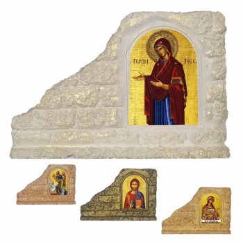 ΠΑΝΑΓΙΑ ΓΕΡΟΝΤΙΣΣΑ - Επιτραπέζια Κεραμική Εικονίτσα για Μπομπονιέρα