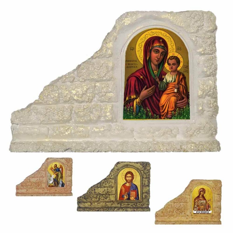 ΠΑΝΑΓΙΑ ΜΥΡΤΙΔΙΩΤΙΣΣΑ - Επιτραπέζια Κεραμική Εικονίτσα για Μπομπονιέρα