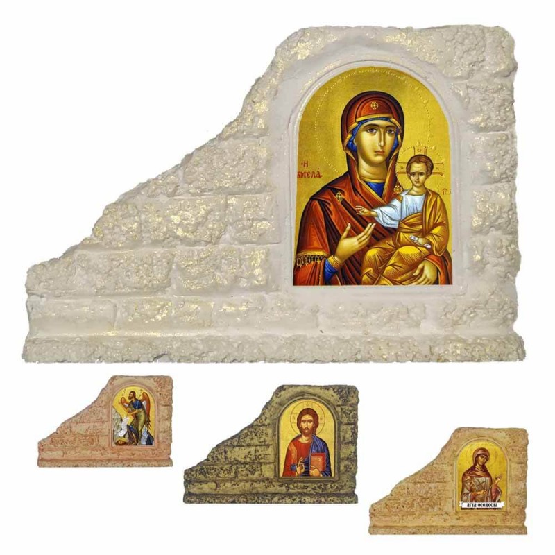 ΠΑΝΑΓΙΑ ΣΟΥΜΕΛΑ - Επιτραπέζια Κεραμική Εικονίτσα για Μπομπονιέρα