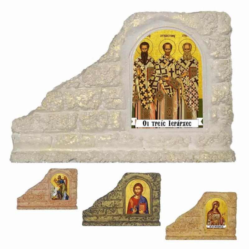 ΤΡΕΙΣ ΙΕΡΑΡΧΕΣ - Επιτραπέζια Κεραμική Εικονίτσα για Μπομπονιέρα
