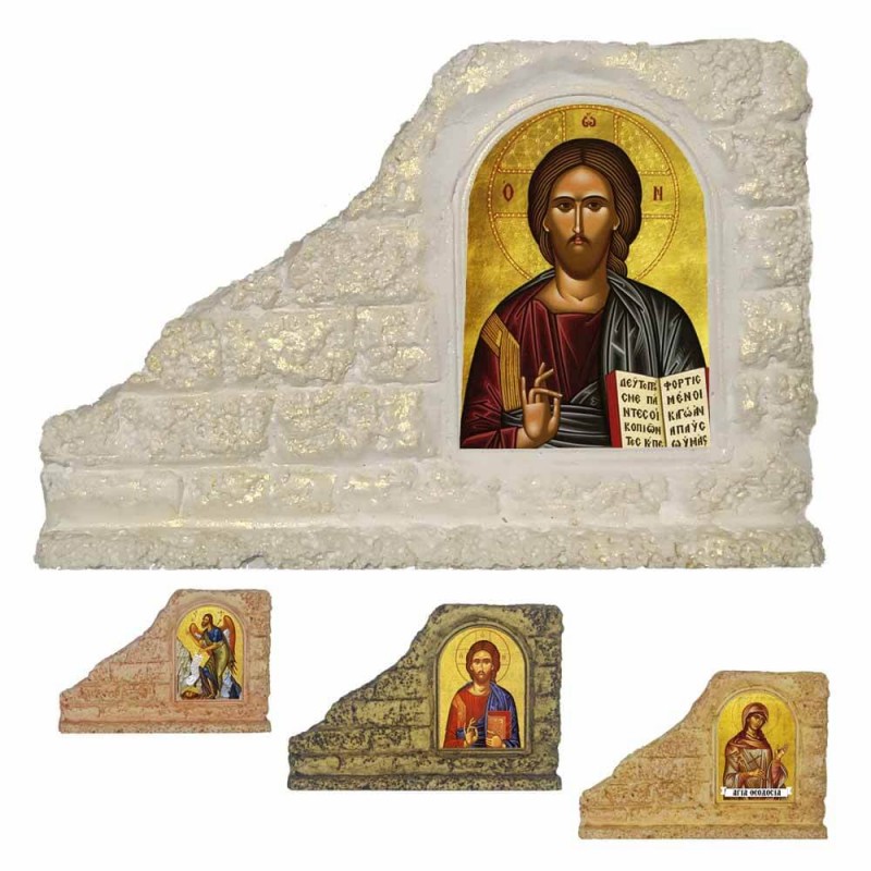 ΙΗΣΟΥΣ ΧΡΙΣΤΟΣ - Επιτραπέζια Κεραμική Εικονίτσα για Μπομπονιέρα