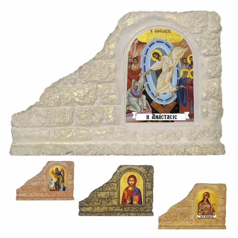 Η ΑΝΑΣΤΑΣΗ ΧΡΙΣΤΟΥ - Επιτραπέζια Κεραμική Εικονίτσα για Μπομπονιέρα