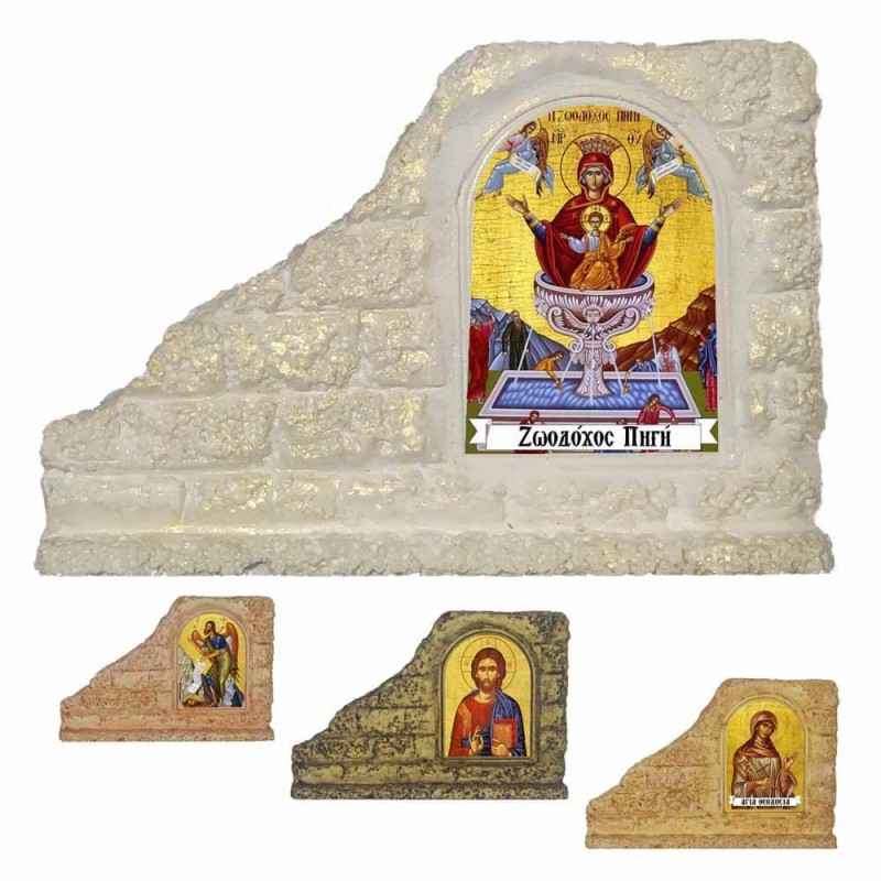 ΖΩΟΔΟΧΟΣ ΠΗΓΗ - Επιτραπέζια Κεραμική Εικονίτσα για Μπομπονιέρα