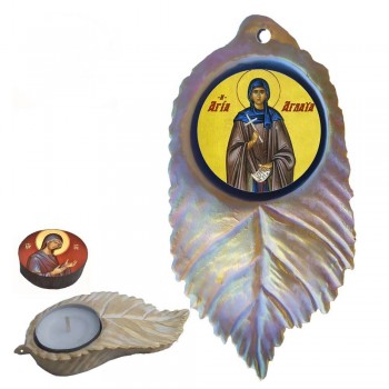 ΑΓΙΑ ΑΓΛΑΪΑ - Εικόνα σε Φύλλο με Ρεσώ