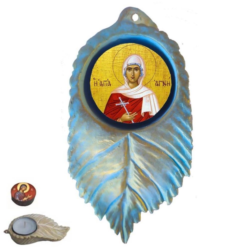 ΑΓΙΑ ΑΓΝΗ - Εικόνα σε Φύλλο με Ρεσώ