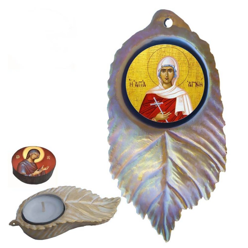 ΑΓΙΑ ΑΓΝΗ - Εικόνα σε Φύλλο με Ρεσώ