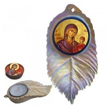 ΑΓΙΑ ΑΝΝΑ - Εικόνα σε Φύλλο με Ρεσώ