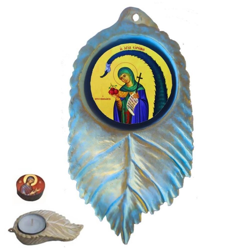 ΑΓΙΑ ΕΙΡΗΝΗ ΧΡΥΣΟΒΑΛΑΝΤΟΥ - Εικόνα σε Φύλλο με Ρεσώ