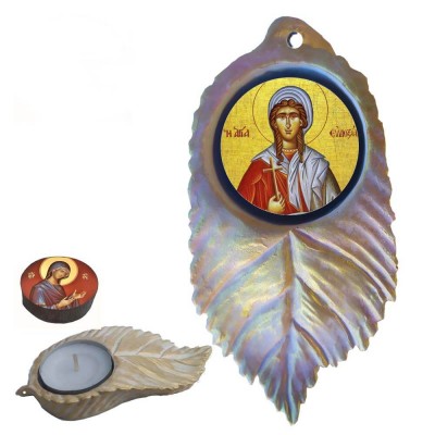 ΑΓΙΑ ΕΥΔΟΞΙΑ - Εικόνα σε Φύλλο με Ρεσώ