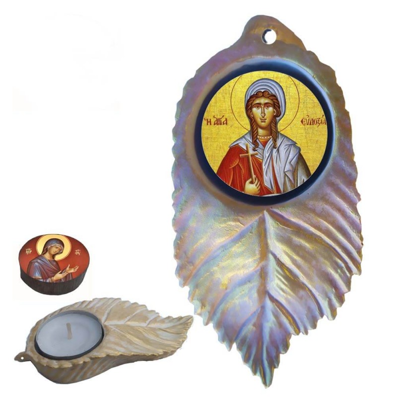 ΑΓΙΑ ΕΥΔΟΞΙΑ - Εικόνα σε Φύλλο με Ρεσώ