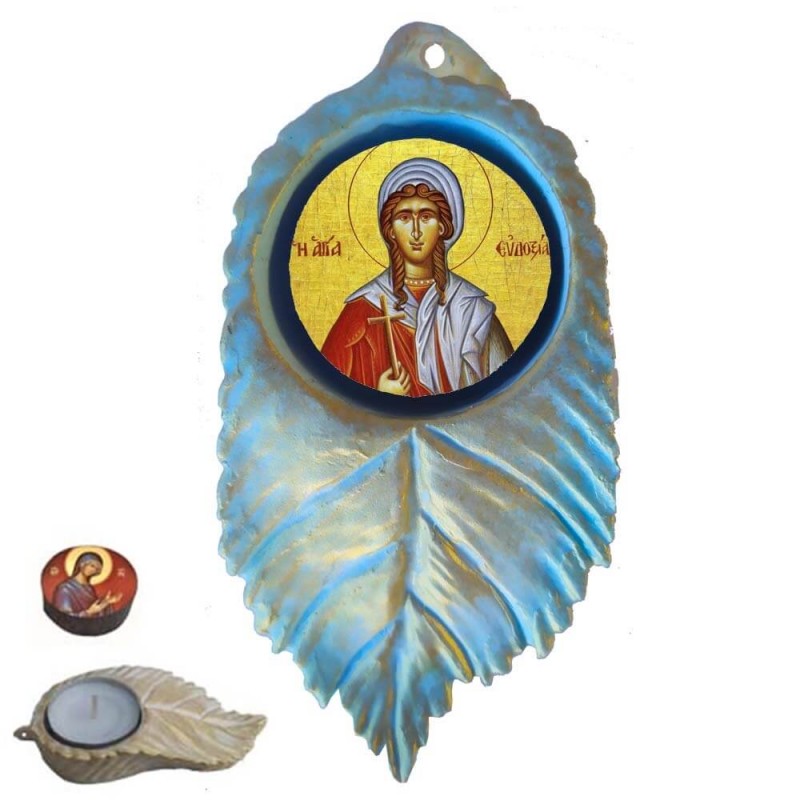 ΑΓΙΑ ΕΥΔΟΞΙΑ - Εικόνα σε Φύλλο με Ρεσώ