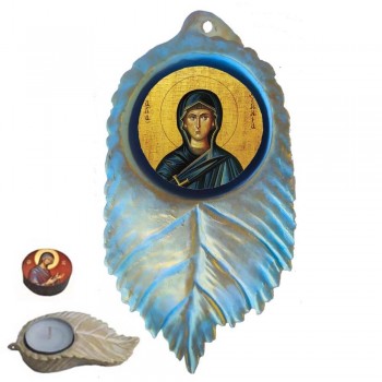 ΑΓΙΑ ΕΥΓΕΝΙΑ - Εικόνα σε Φύλλο με Ρεσώ