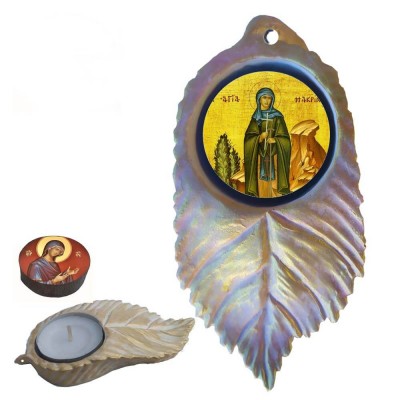 ΑΓΙΑ ΜΑΚΡΙΝΑ - Εικόνα σε Φύλλο με Ρεσώ