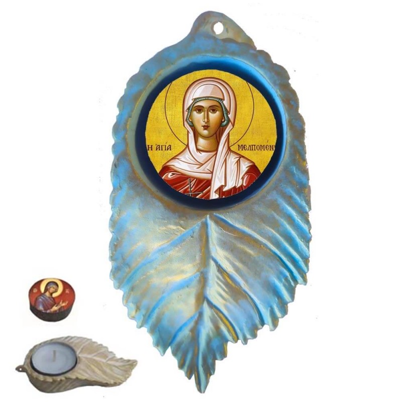 ΑΓΙΑ ΜΕΛΠΟΜΕΝΗ - Εικόνα σε Φύλλο με Ρεσώ