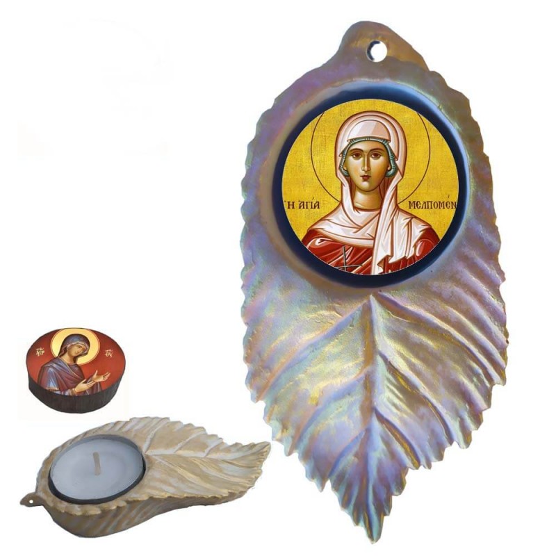 ΑΓΙΑ ΜΕΛΠΟΜΕΝΗ - Εικόνα σε Φύλλο με Ρεσώ