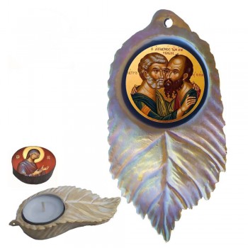 ΑΓΙΟΙ ΠΕΤΡΟΣ & ΠΑΥΛΟΣ - Εικόνα σε Φύλλο με Ρεσώ