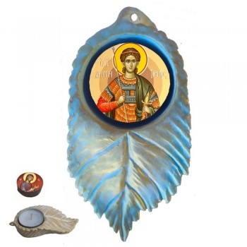 ΑΓΙΟΣ ΔΗΜΗΤΡΙΟΣ - Εικόνα σε Φύλλο με Ρεσώ