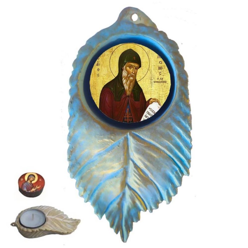 ΑΓΙΟΣ ΓΕΡΑΣΙΜΟΣ - Εικόνα σε Φύλλο με Ρεσώ