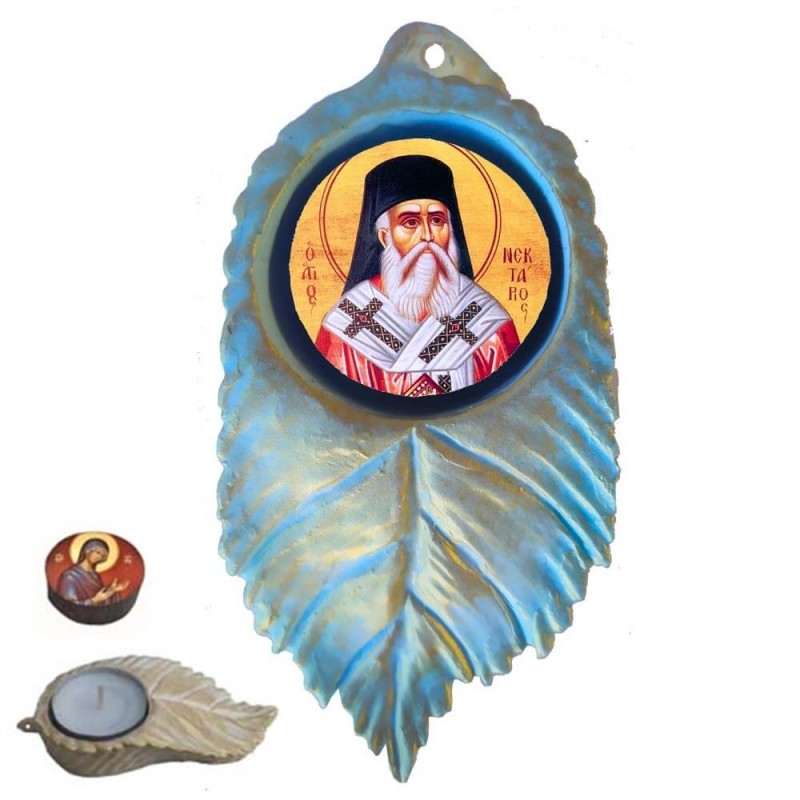 ΑΓΙΟΣ ΝΕΚΤΑΡΙΟΣ - Εικόνα σε Φύλλο με Ρεσώ