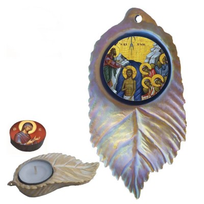 ΒΑΠΤΙΣΗ ΤΟΥ ΧΡΙΣΤΟΥ - Εικόνα σε Φύλλο με Ρεσώ