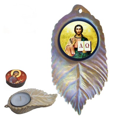 ΙΗΣΟΥΣ ΧΡΙΣΤΟΣ - Εικόνα σε Φύλλο με Ρεσώ