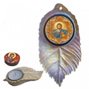 ΙΗΣΟΥΣ ΧΡΙΣΤΟΣ Ο ΠΑΝΤΟΚΡΑΤΩΡ - Εικόνα σε Φύλλο με Ρεσώ