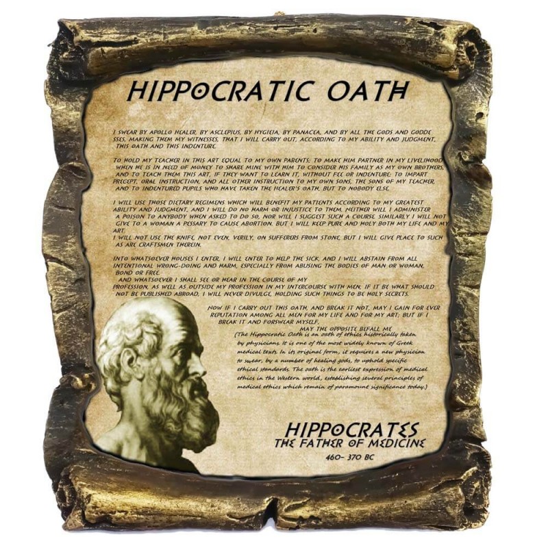 Γνωμικό Ιπποκρατη σε Κεραμικό Πάπυρο 20cm (5)