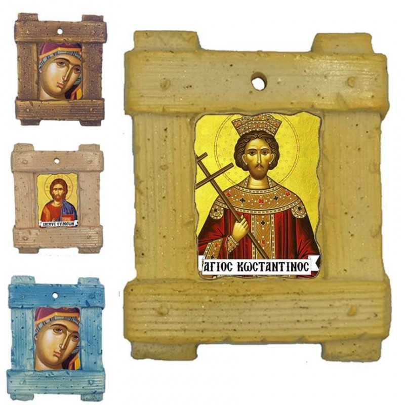 ΑΓΙΟΣ ΚΩΝΣΤΑΝΤΙΝΟΣ - Εικόνα σε Κεραμικό Καδράκι 