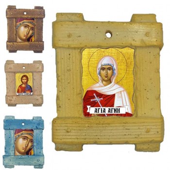 ΑΓΙΑ ΑΓΝΗ - Εικόνα σε Κεραμικό Καδράκι 
