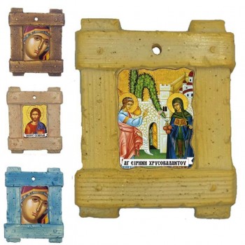 ΑΓΙΑ ΕΙΡΗΝΗ ΧΡΥΣΟΒΑΛΑΝΤΟΥ - Εικόνα σε Κεραμικό Καδράκι 