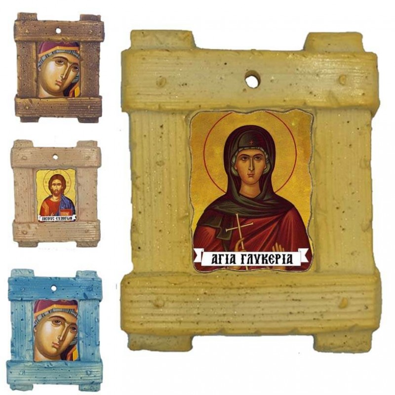 ΑΓΙΑ ΓΛΥΚΕΡΙΑ - Εικόνα σε Κεραμικό Καδράκι 