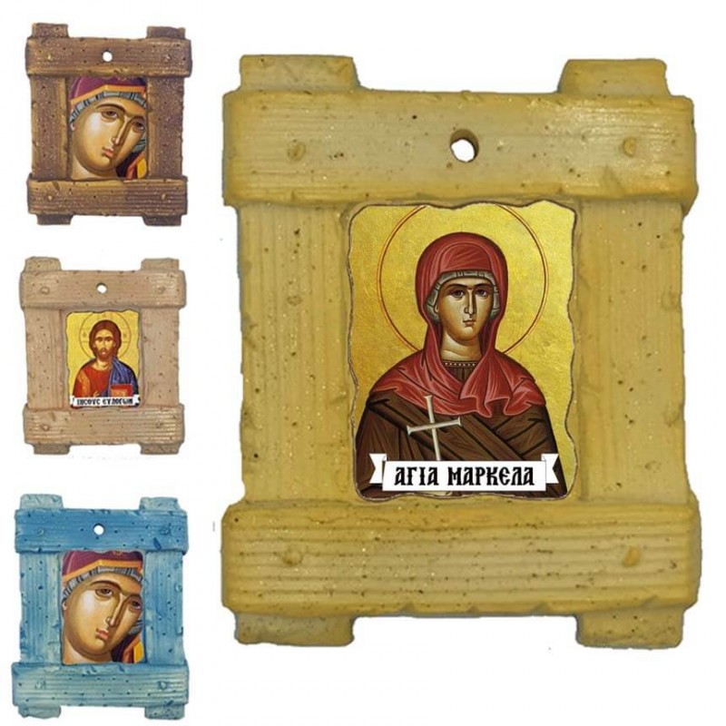 ΑΓΙΑ ΜΑΡΚΕΛΑ - Εικόνα σε Κεραμικό Καδράκι 