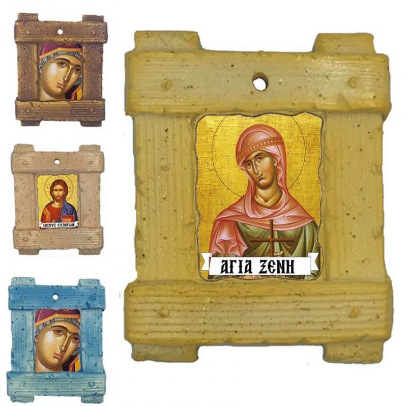 ΑΓΙΑ ΞΕΝΗ - Εικόνα σε Κεραμικό Καδράκι 