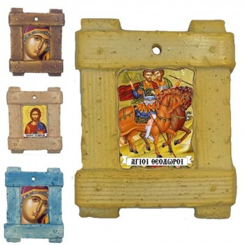 ΑΓΙΟΙ ΘΕΟΔΩΡΟΙ - Εικόνα σε Κεραμικό Καδράκι 