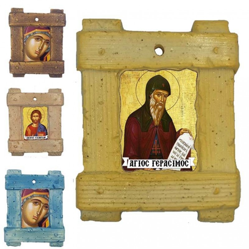 ΑΓΙΟΣ ΓΕΡΑΣΙΜΟΣ - Εικόνα σε Κεραμικό Καδράκι 