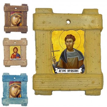 ΑΓΙΟΣ ΗΡΑΚΛΗΣ - Εικόνα σε Κεραμικό Καδράκι 