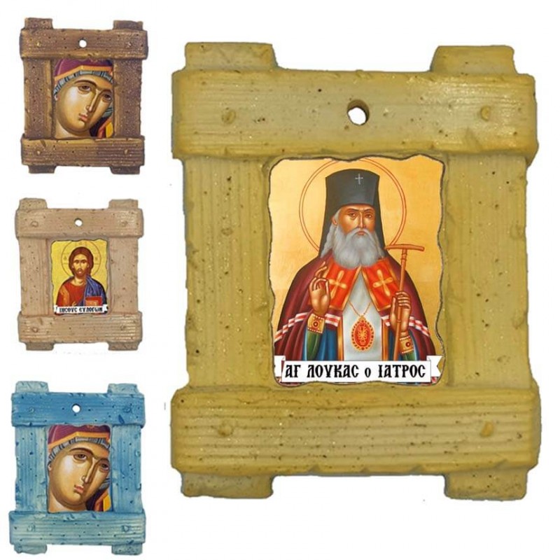 ΑΓΙΟΣ ΛΟΥΚΑΣ Ο ΙΑΤΡΟΣ - Εικόνα σε Κεραμικό Καδράκι 