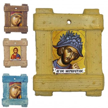ΑΓΙΟΣ ΜΕΡΚΟΥΡΙΟΣ - Εικόνα σε Κεραμικό Καδράκι 
