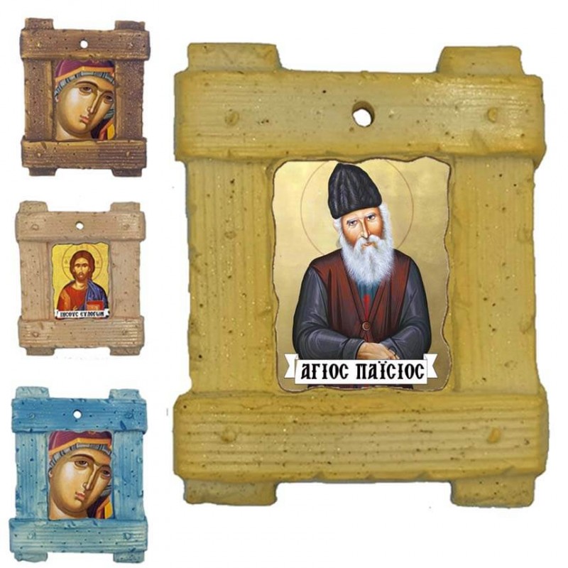 ΑΓΙΟΣ ΠΑΪΣΙΟΣ - Εικόνα σε Κεραμικό Καδράκι 