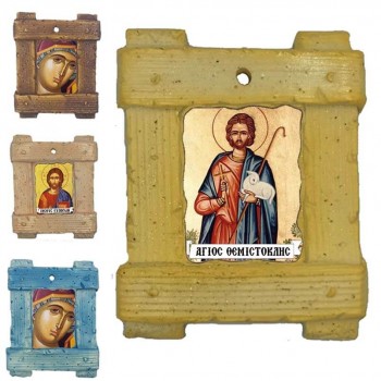ΑΓΙΟΣ ΘΕΜΙΣΤΟΚΛΗΣ - Εικόνα σε Κεραμικό Καδράκι 